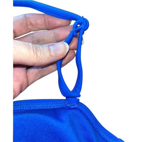 No Boundaries Vibrant Blue Bandeau Bikini Top Size L 11-13 - Picture 6 of 8